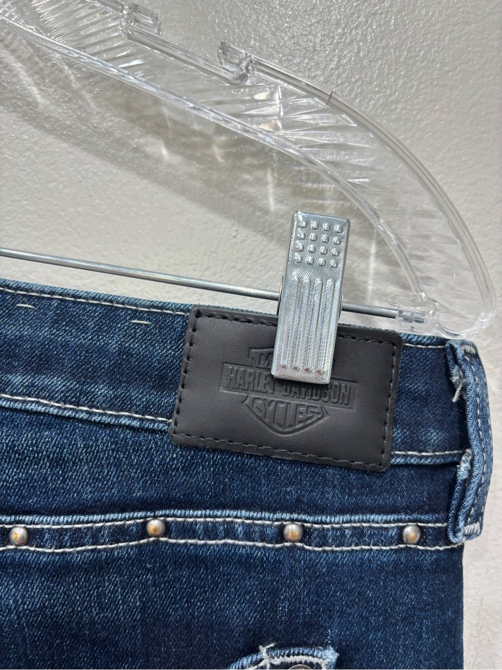Harley Davidson Curvy Bootcut Stretch Jeans Women’s Size 32 - Picture 6 of 13